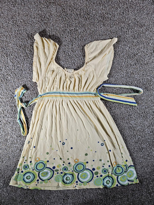 So Wear It Declare It Dress Yellow Back Tie M - STAIN