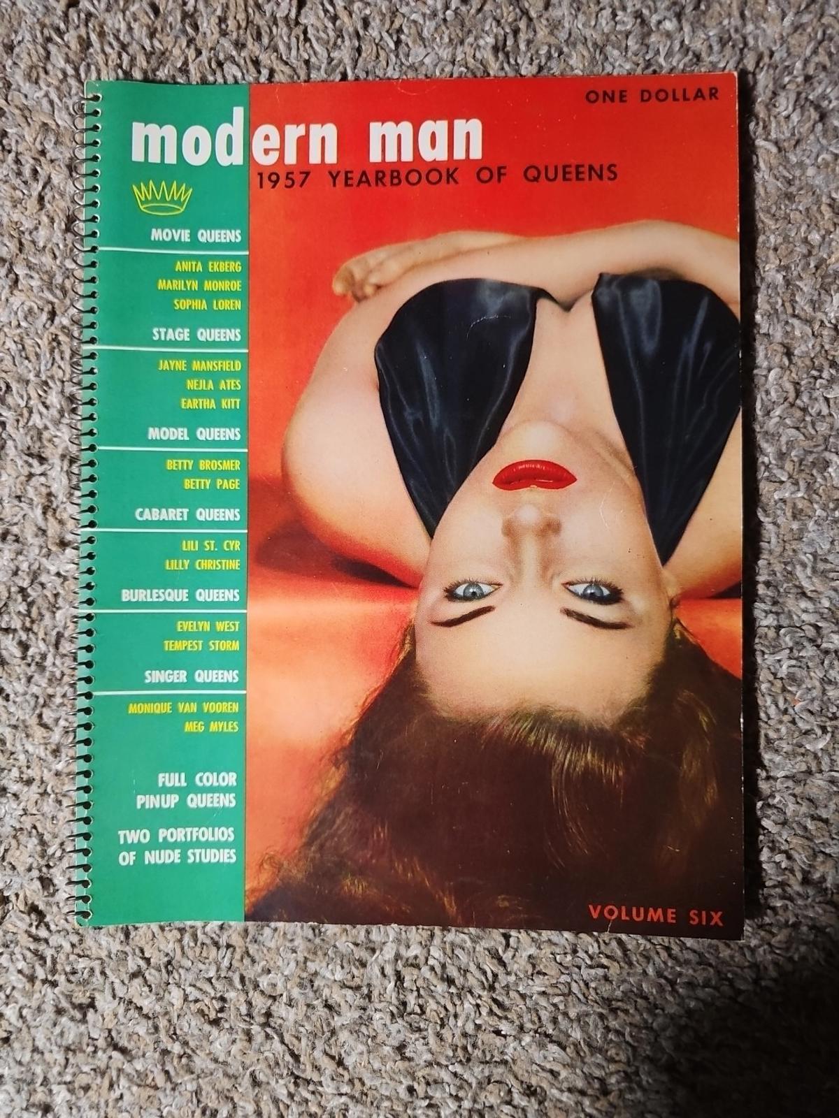 VTG Modern Man 1957 Yearbook Of Queens RARE Magazine Jayne Mansfield Betty Page