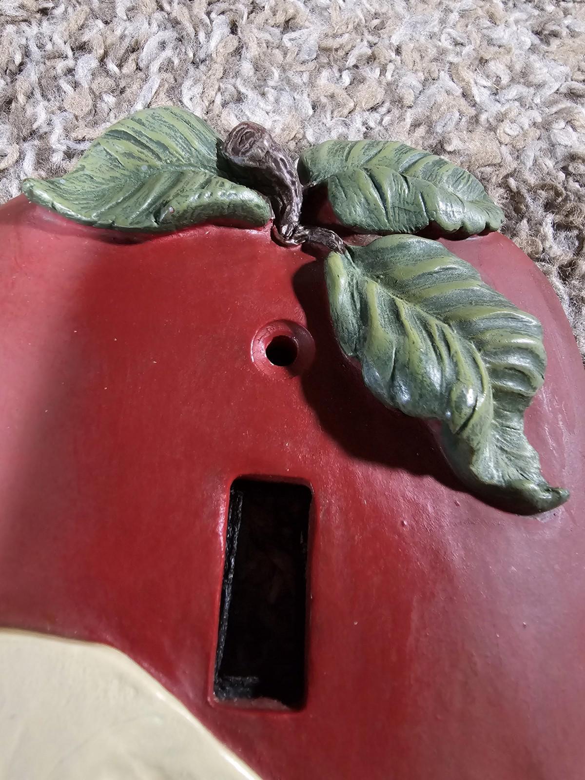 Apple Light Switch Plate Cover Handpainted