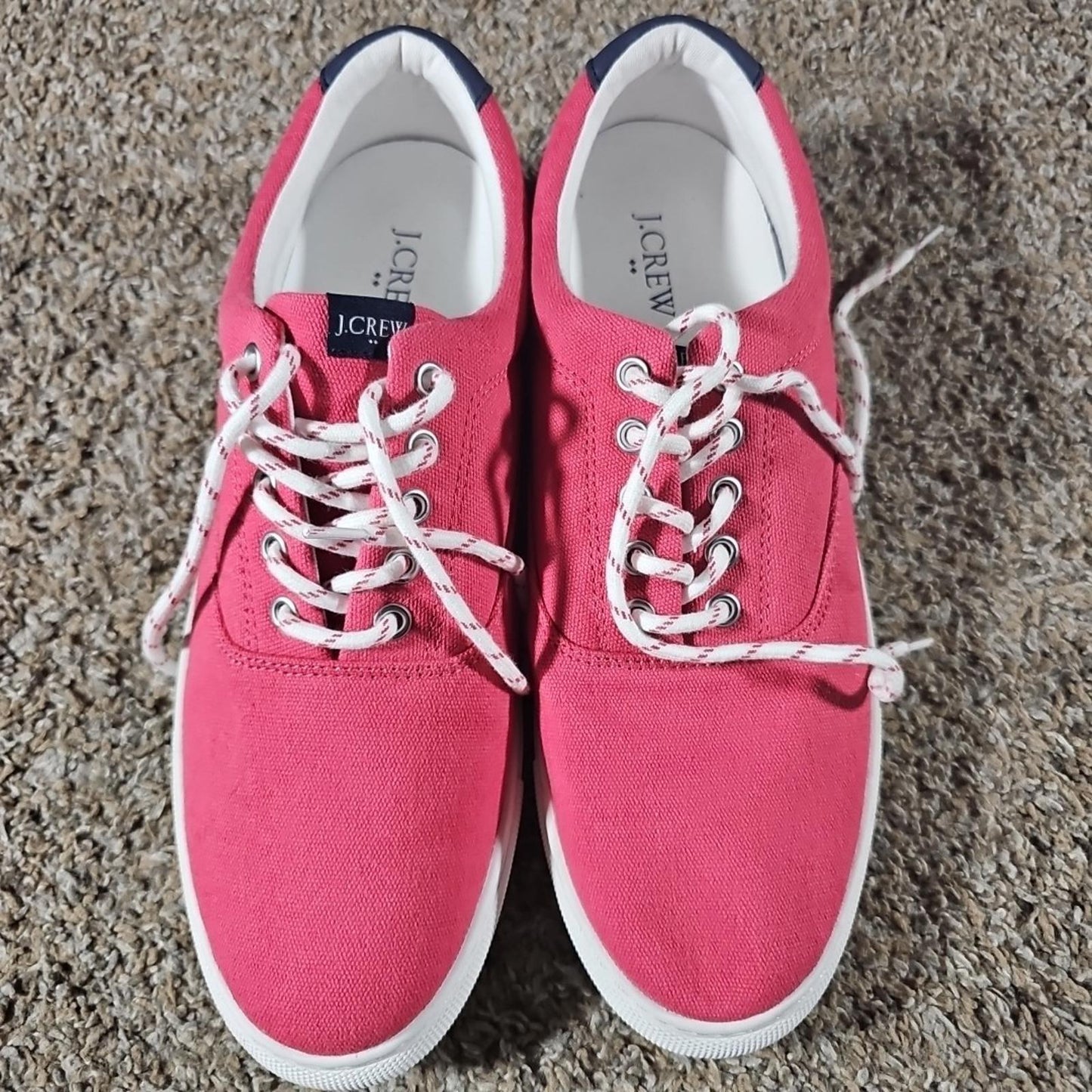 J.Crew AL-058 Salmon Canvas Lace-Up Shoes Men’s Size 10