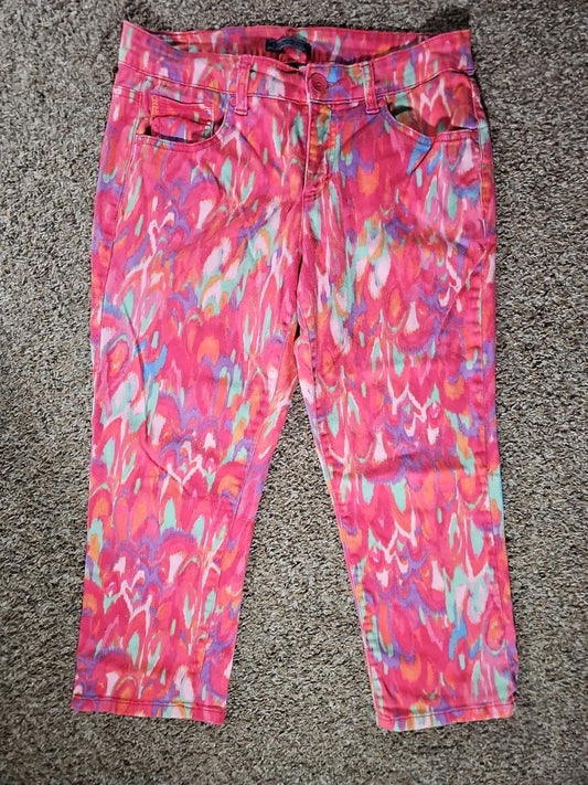 Bandolino Sz 8 Bright Tie Dye Pants