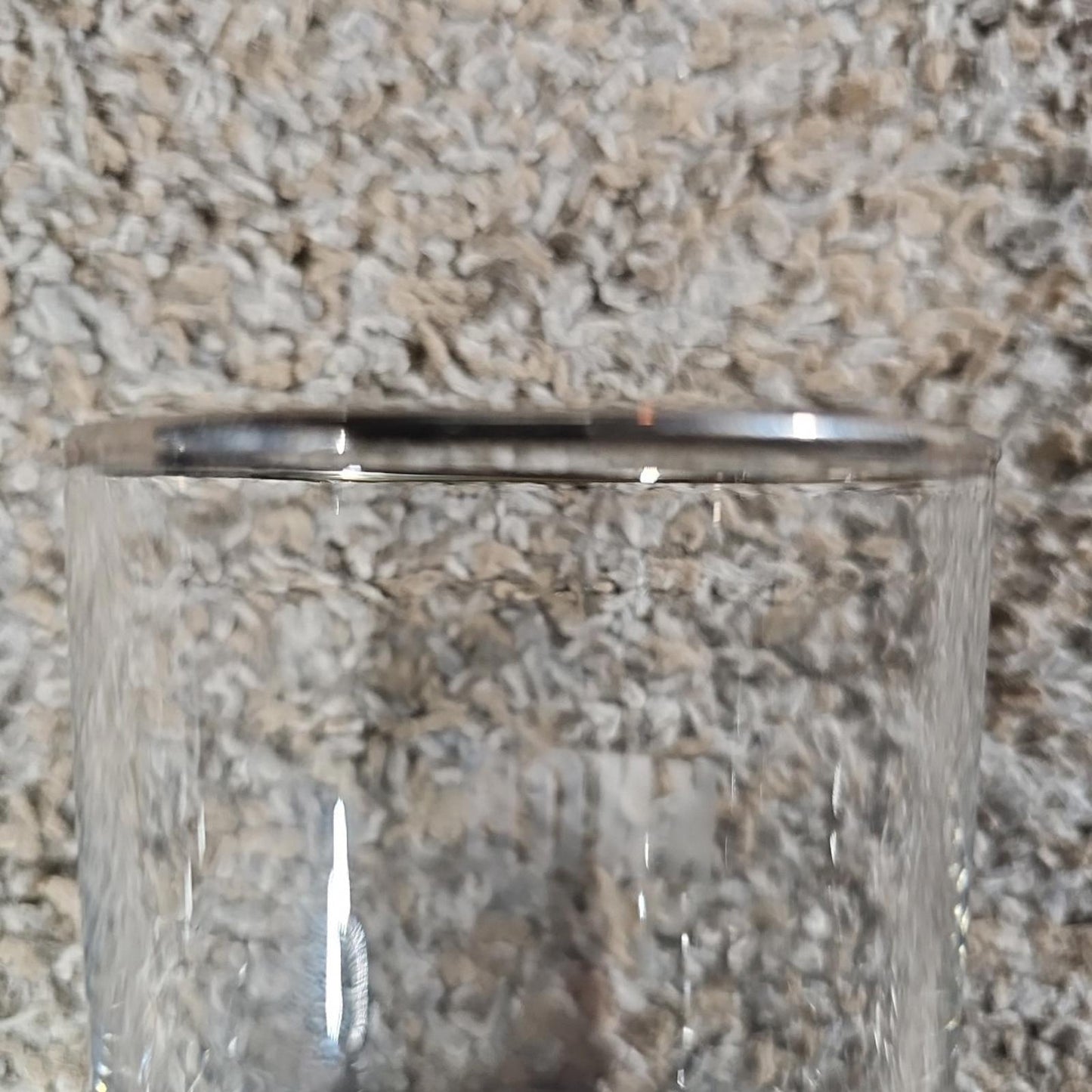 KNOB CREEK DISTILLERY Bourbon Whiskey 3.5" Rocks Glasses Silver Rim