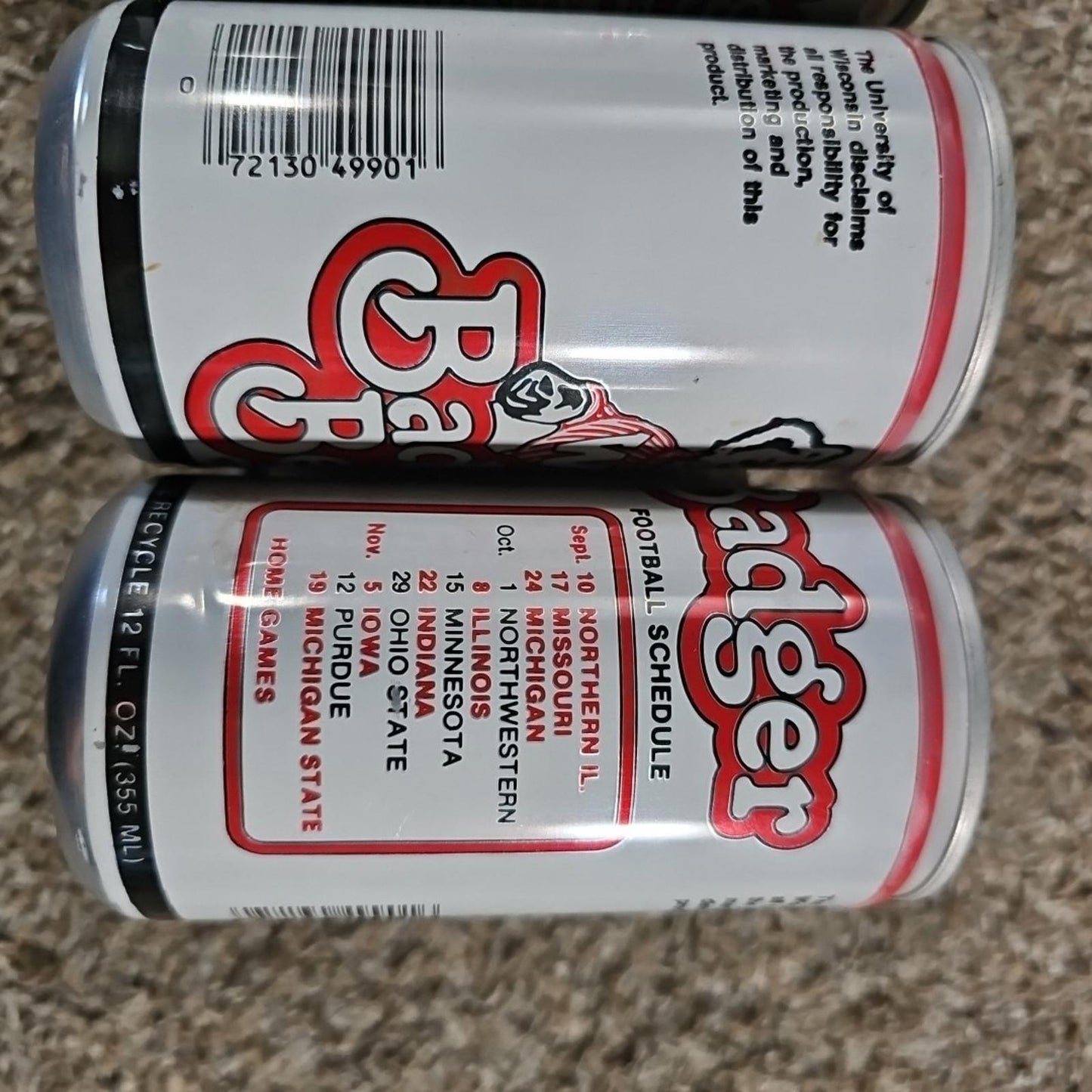 WI Badger Beer 6 Pack Cans 1983 Edition Great Lakes Brewing Vintage Collectors