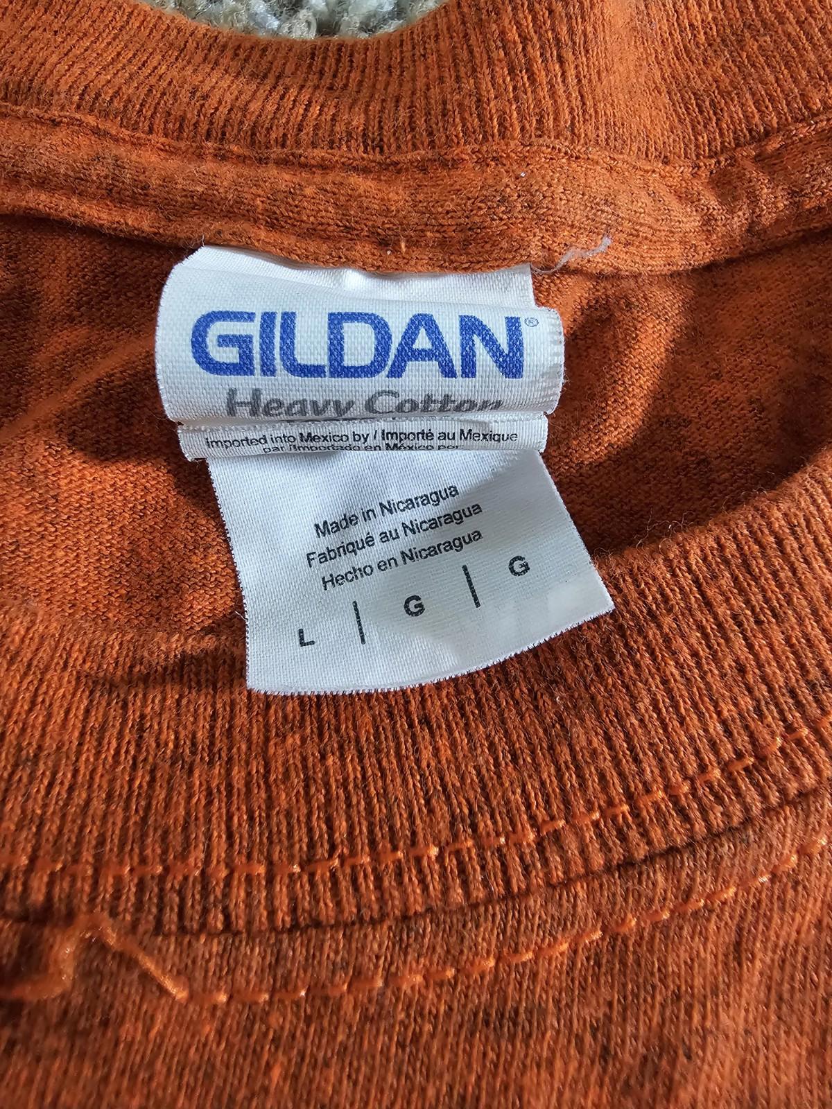 Gildan L Orange T-Shirt New Glarus Brewing Co Drink Indigenous Craft Beer Tee
