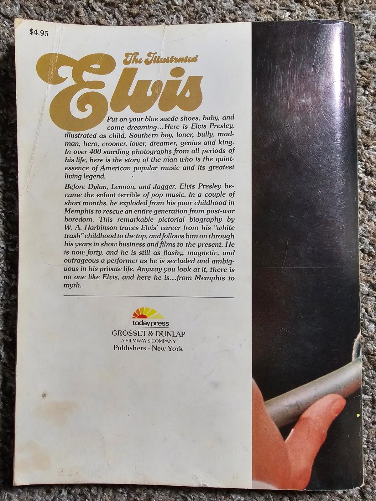 The Illustrated Elvis by W. A. Harbinson, 1976 Paperback Book, Grosset & Dunlap
