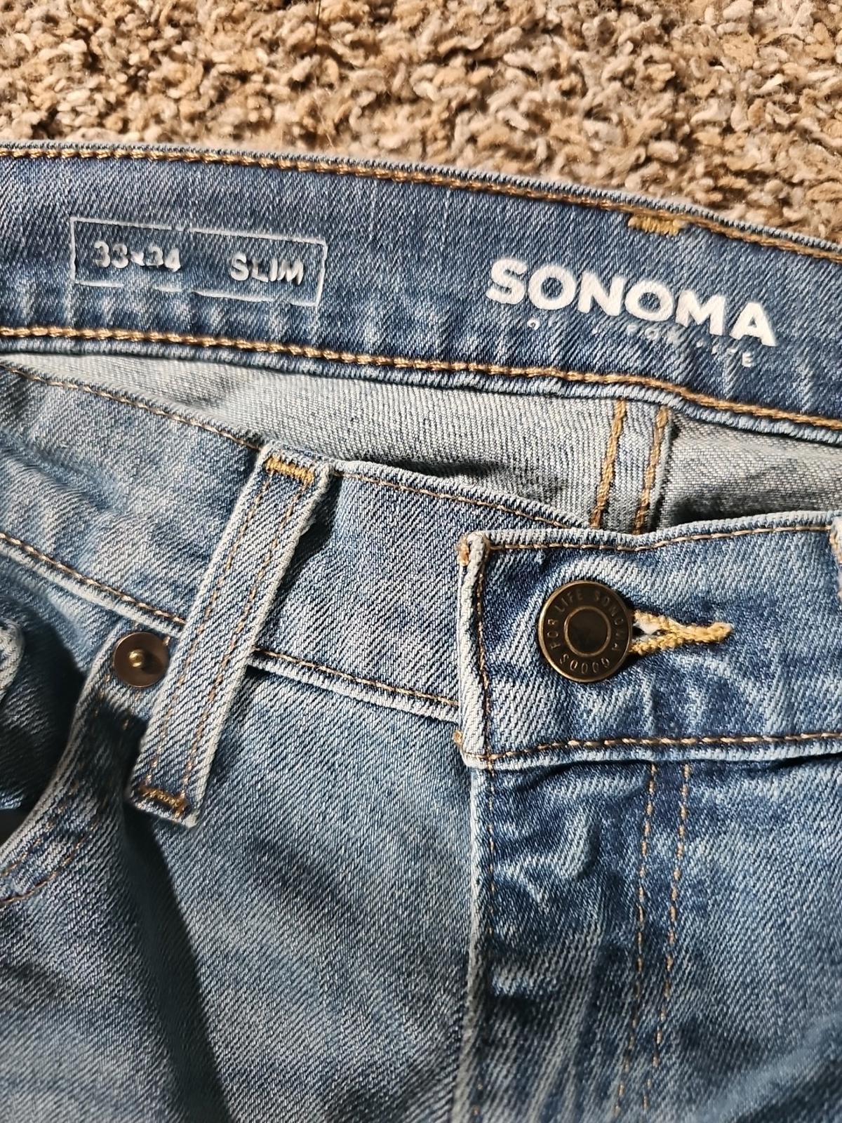Sonoma 33x33(tag 33x34) Slim Fit Straight Jeans