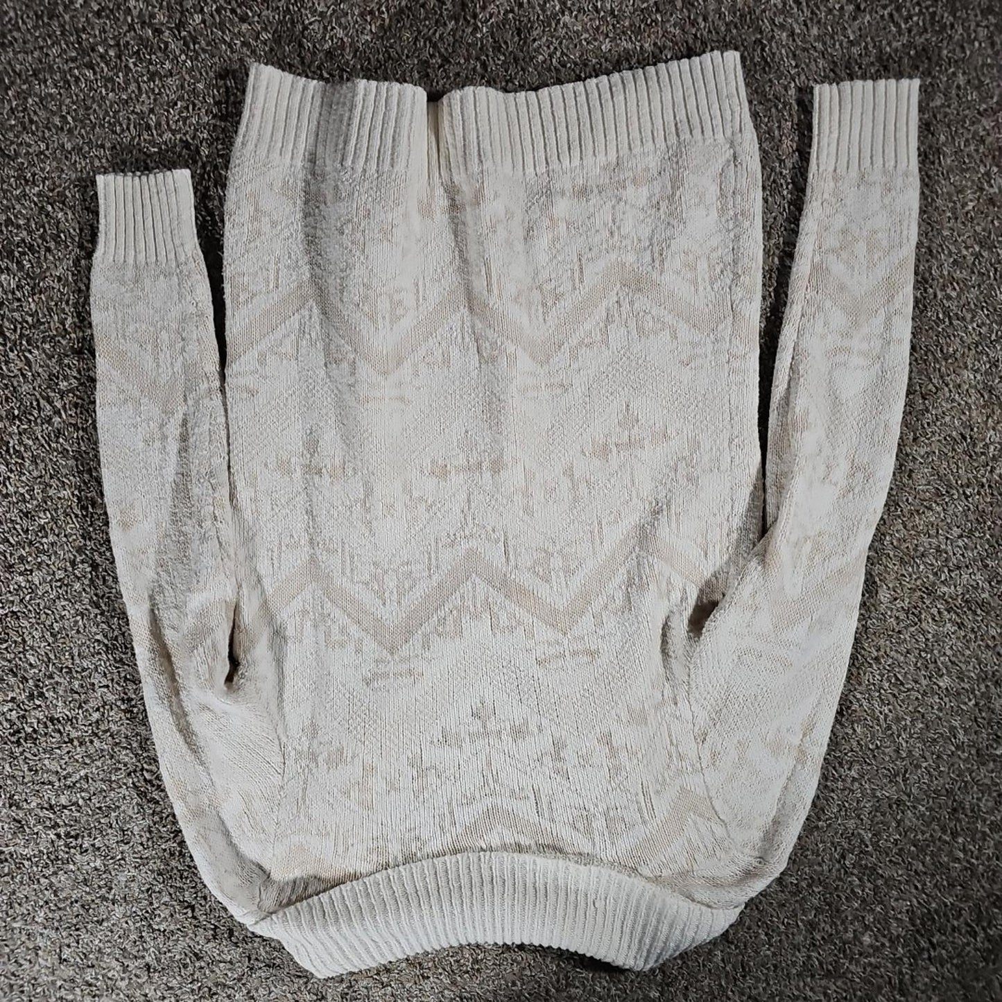 Maurices M Ivory Beige Cable Knit Cardigan