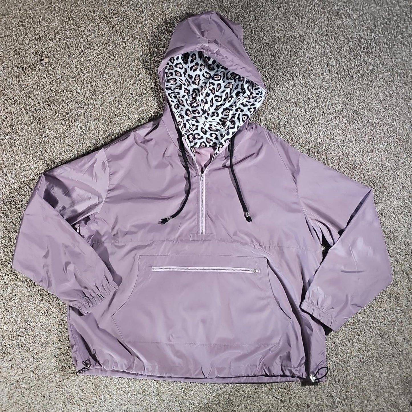 Shirley & Stone 2XL Purple 1/2 Zip Pullover Rain Jacket