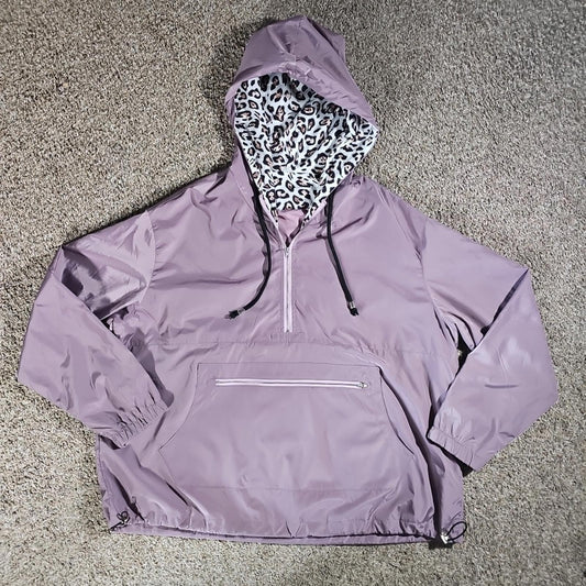 Shirley & Stone 2XL Purple 1/2 Zip Pullover Rain Jacket