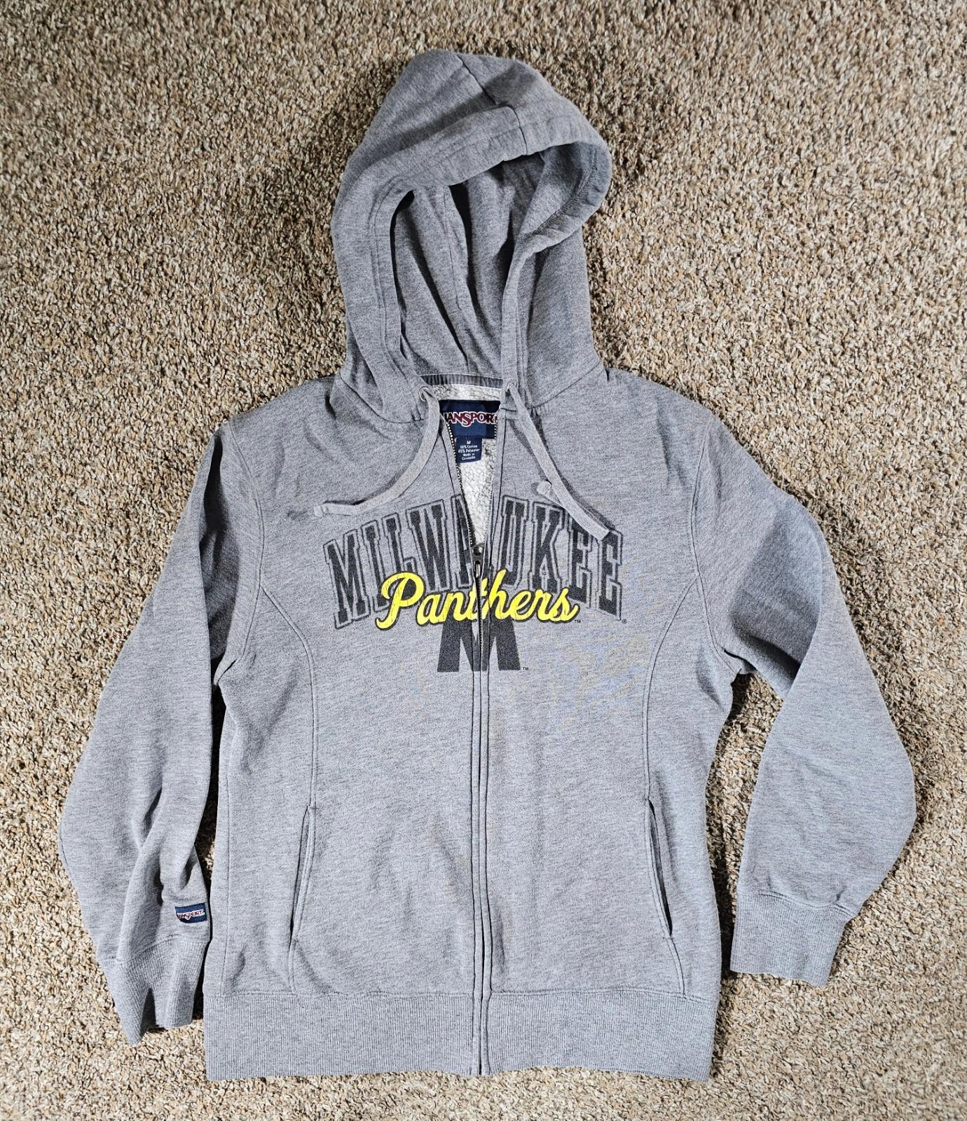 UWM Milwaukee Panthers Adult M Gray Hoodie Wisconsin