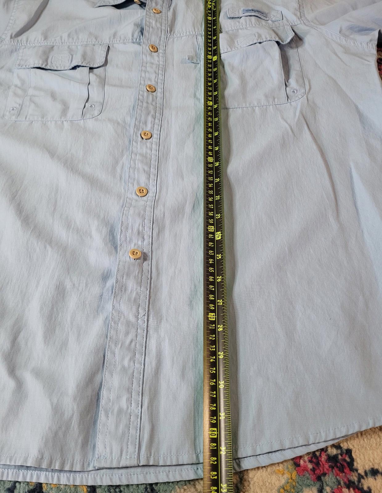 G.H.Bass & Co Mens XL Explorer Series Button Down Shirt fish