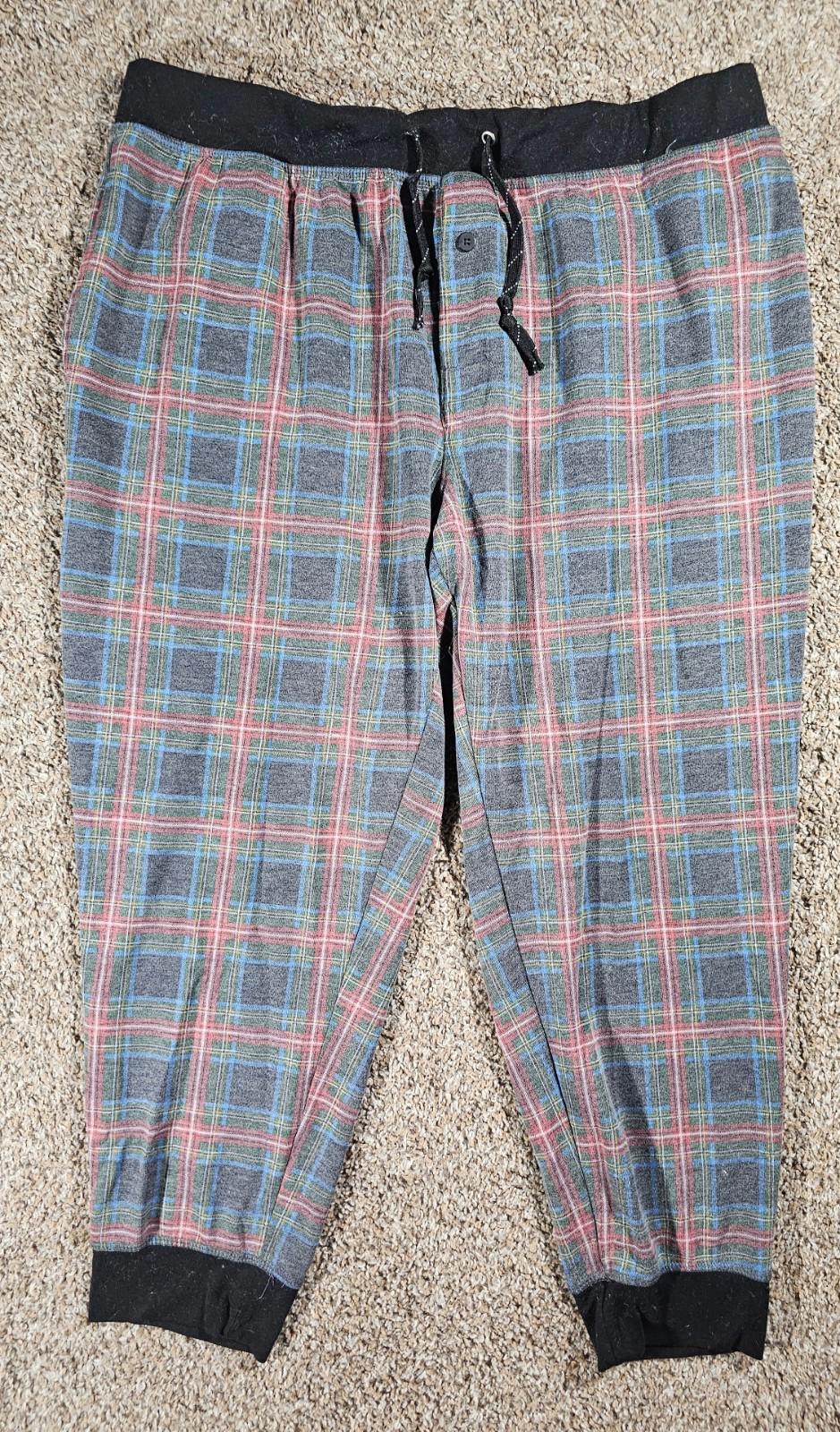 fruit of the loom XL plaid drawstring lounge pants