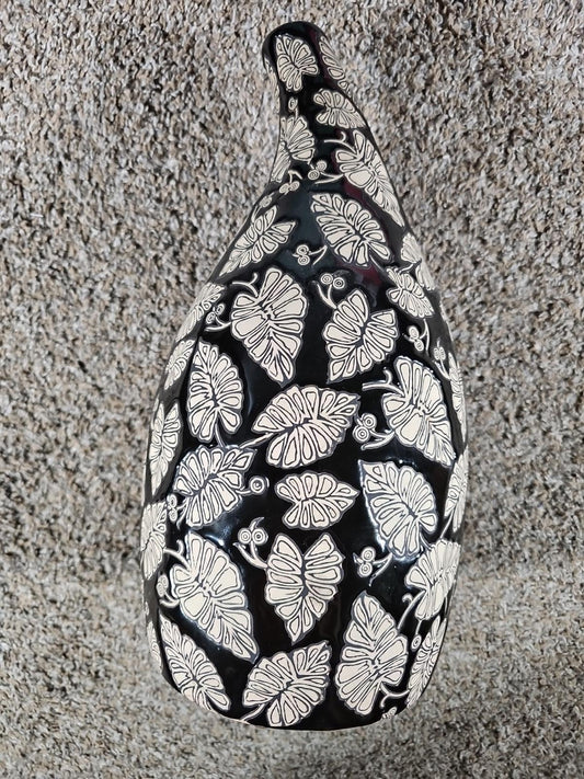 Ceramic Pottery Art Leaf Vase