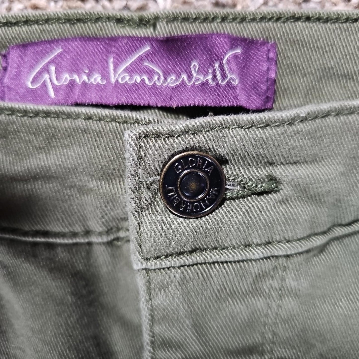 Gloria Vanderbilt Amanda Sz 8 Green Jeans