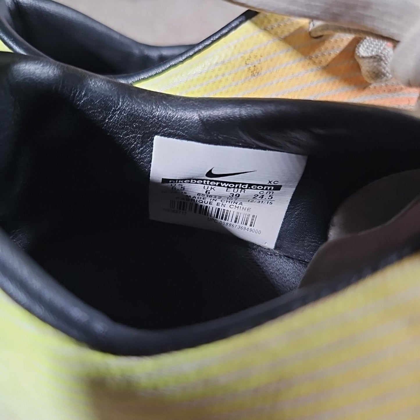 Nike Mercurial 651632-107 Cleats Sz 6.5 UK6