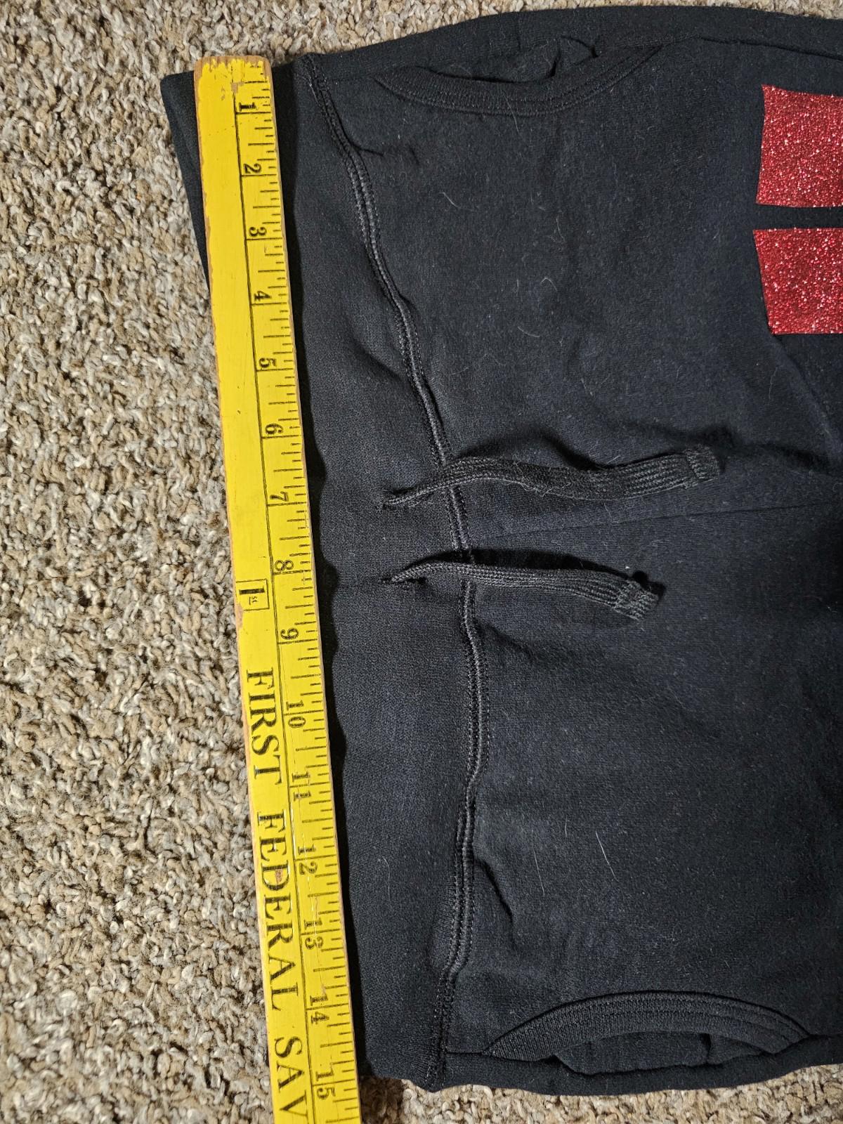 UEC Dance sweat pants Black Red Glitter