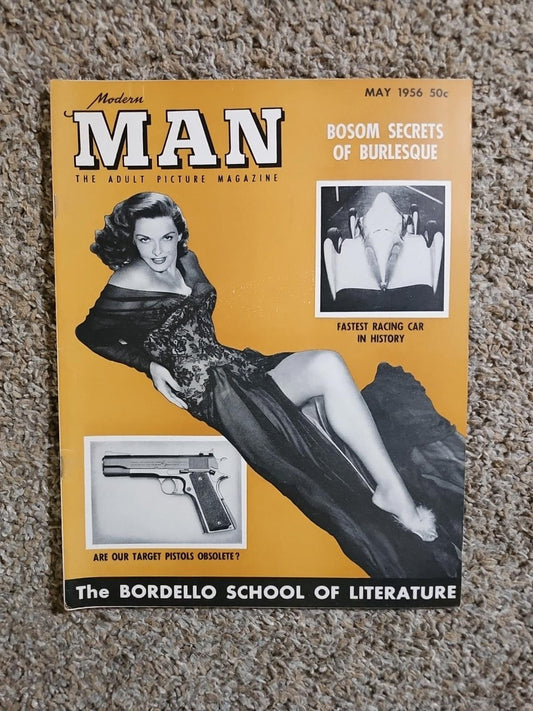 Modern Man May 1956-Jane Russell cover-Irish McCalla -Art gallery-vintage ads