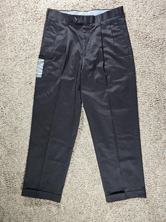 Axist 33x30 Black Pleated Dress Pants NWT