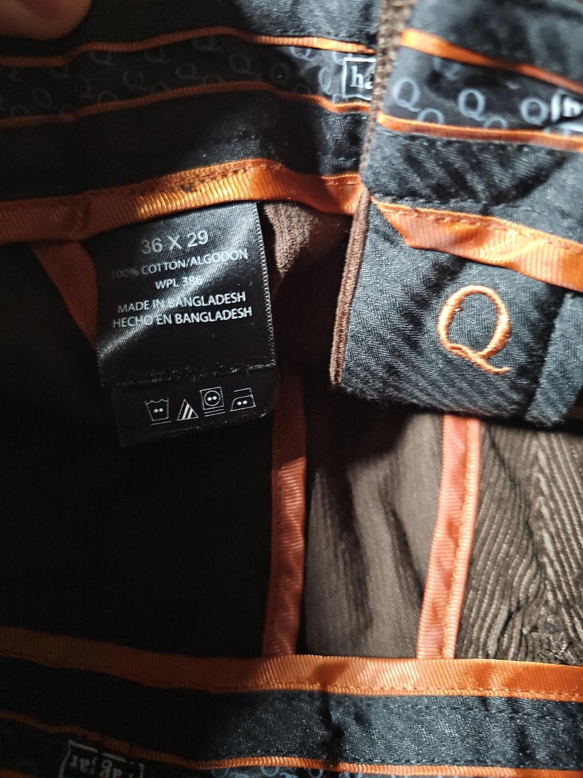 HAGGAR Q Quality For Life Brown Corduroy Pants 36x29 NWT NWD