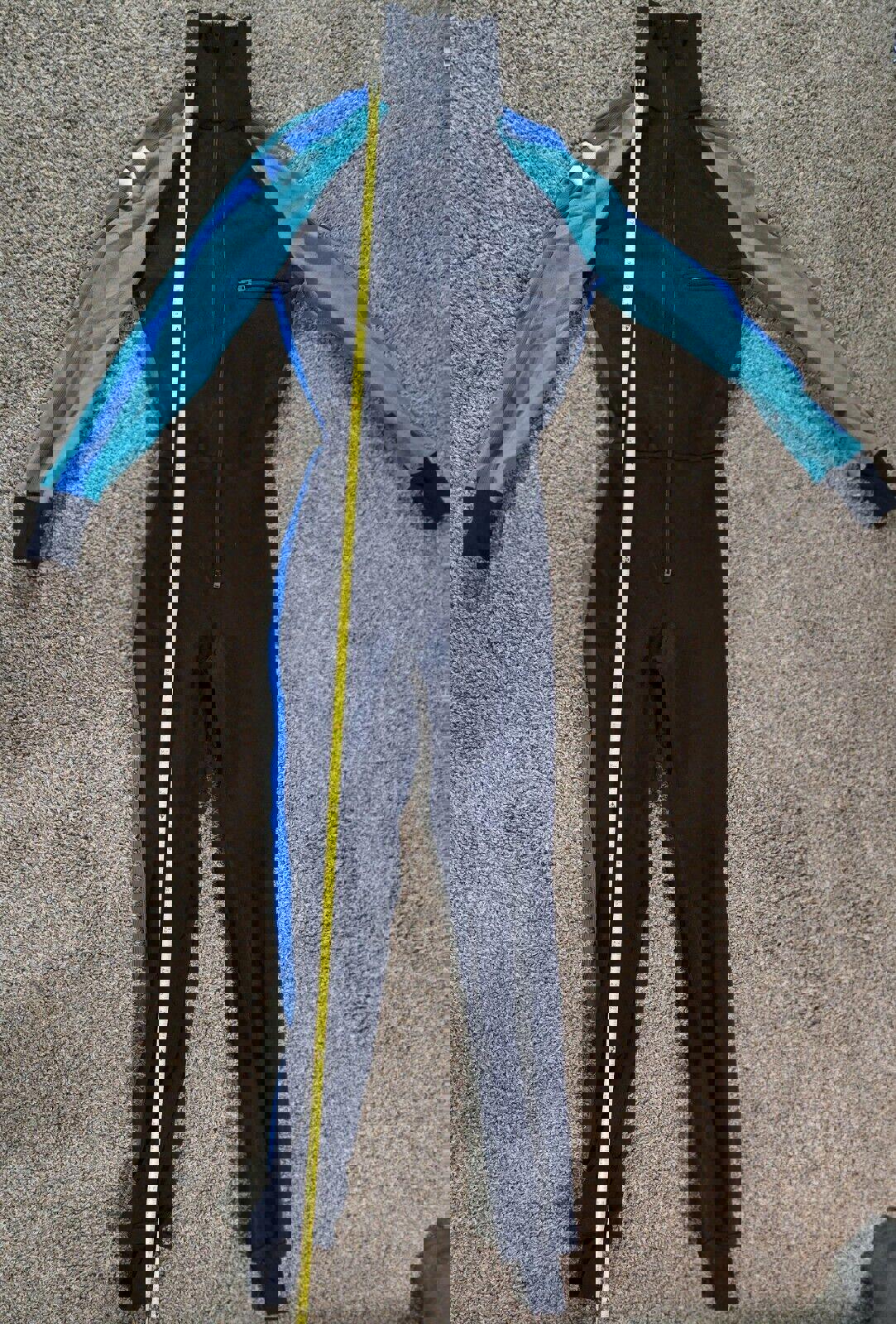 Vintage Odlo Ski Suit Navy Teal Blue White Mens Medium 50