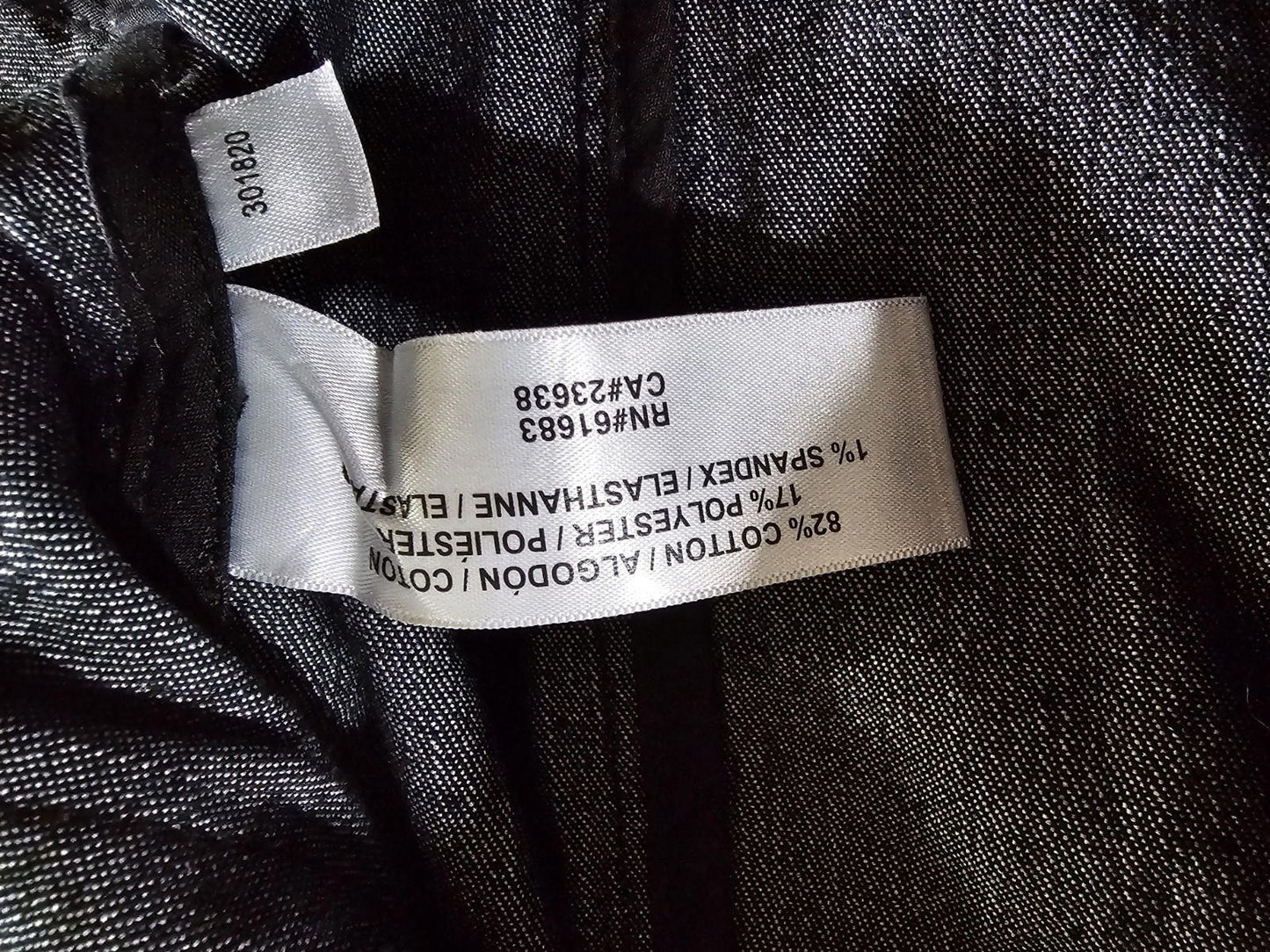 Jockey person to person Gray Black denim jacket 3 button S
