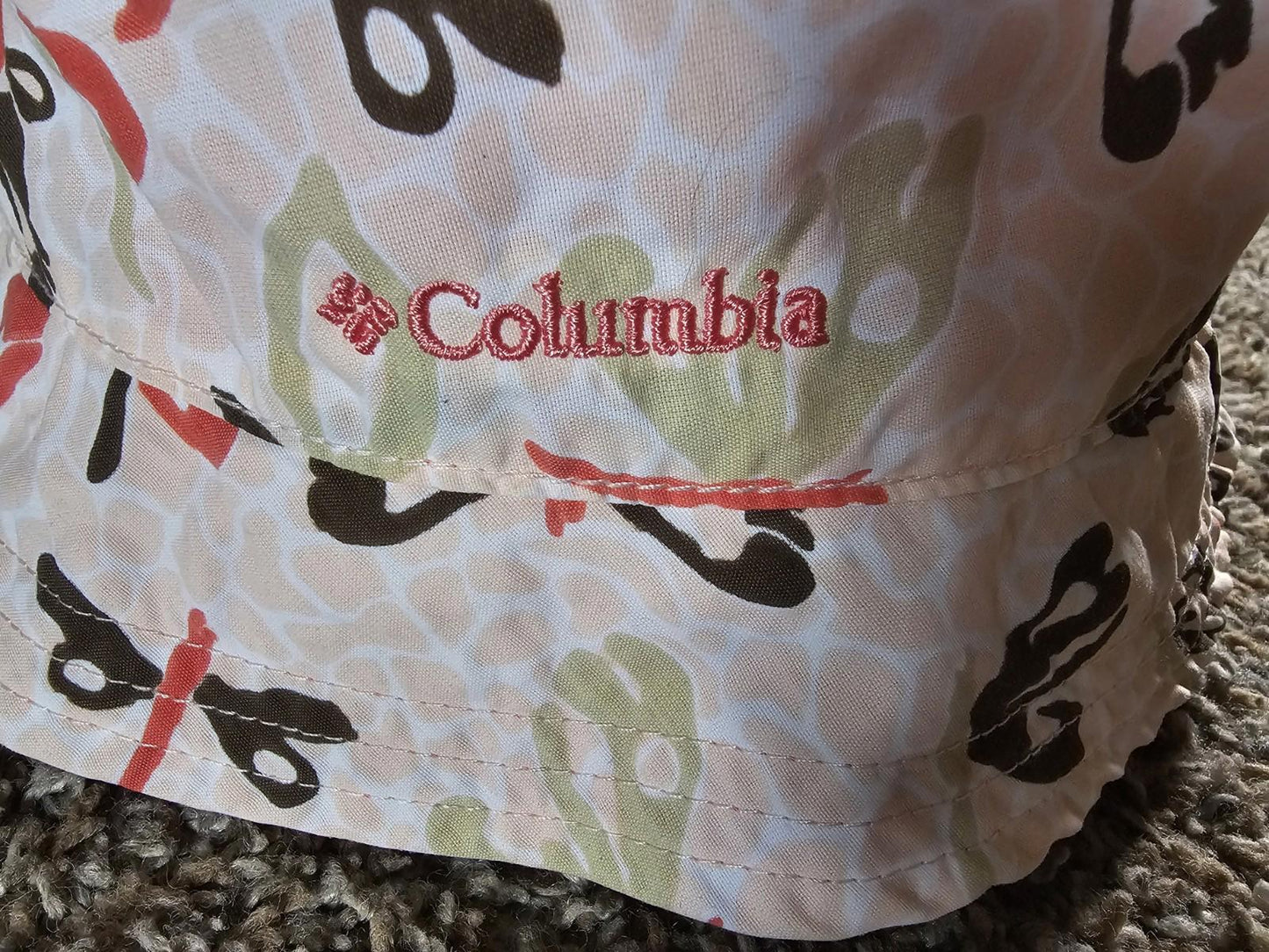 Columbia OmniShade Reversible Bucket Hat Dragonfly Butterfly