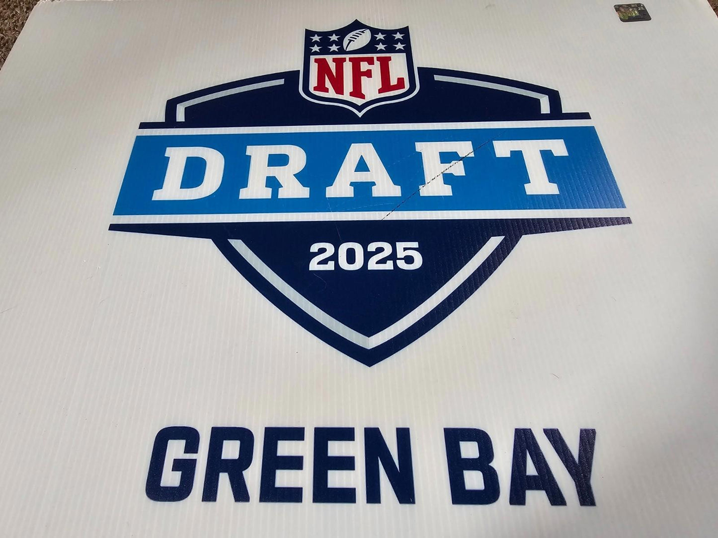 NFL Draft 2025 Green Bay Yard Sign Some Damage