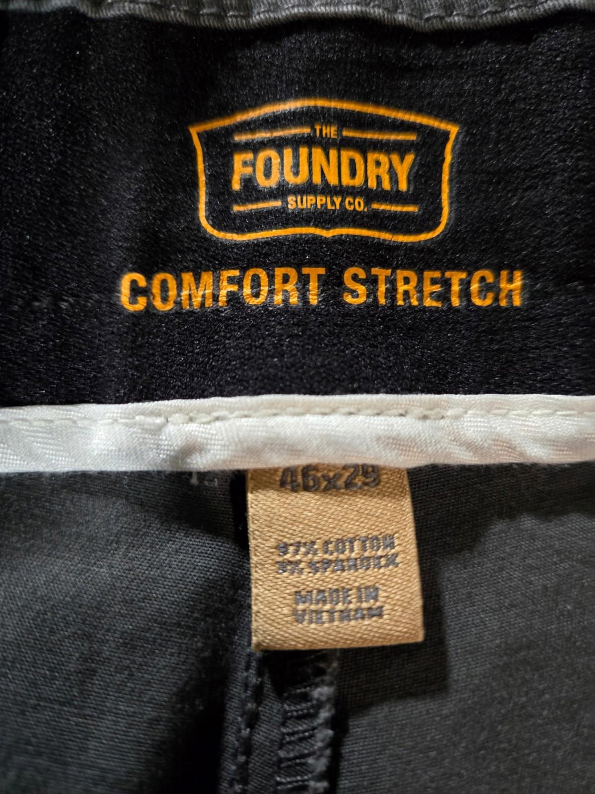 The Foundry Supply Co Flat Front Comfort Stretch 46x29  NWT
