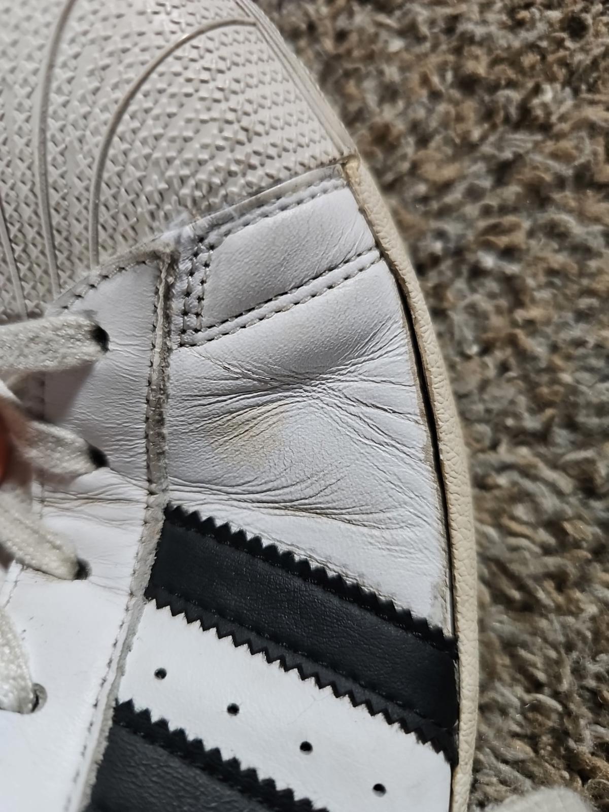 Adidas Superstar ART C77153 sz 11 White Black Stripe Clam