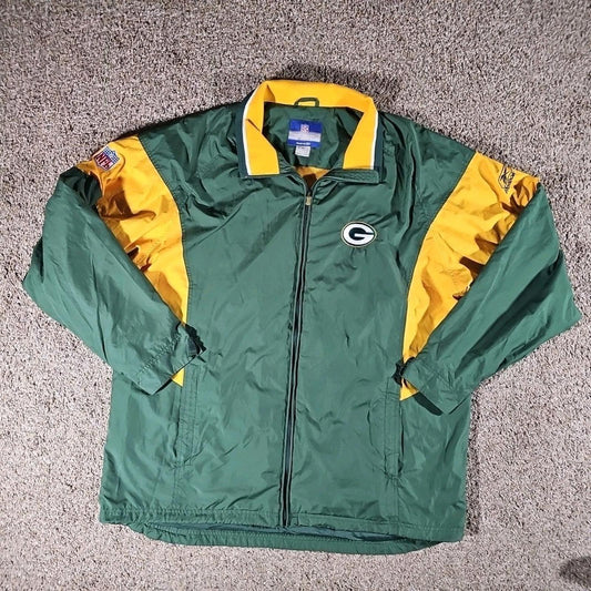 Green Bay Packers Reebok Team Apparel Fullzip XL Windbreaker
