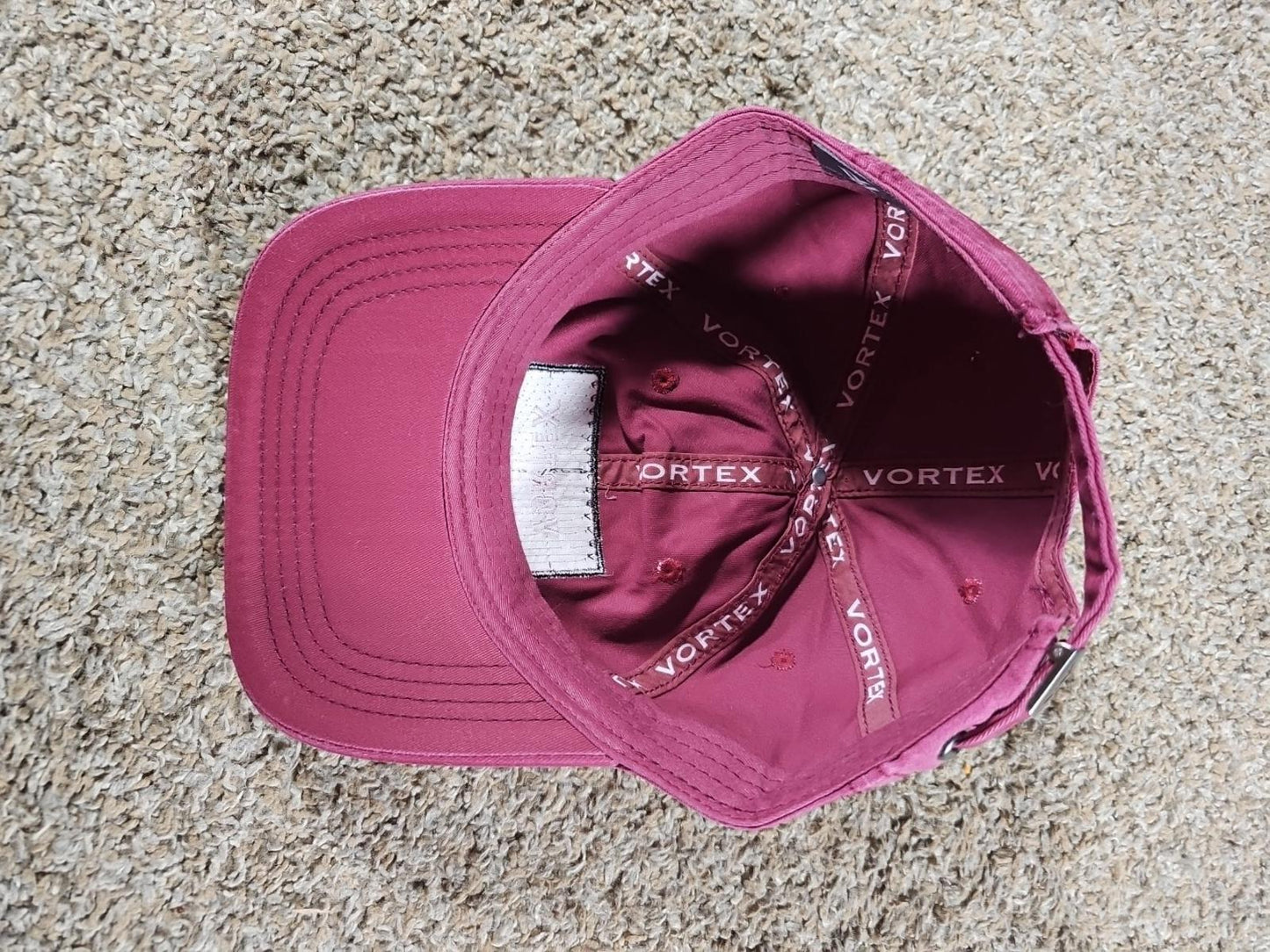 Vortex Optics Dad Flag USA Burgandy Wine Mens Strapback Hat