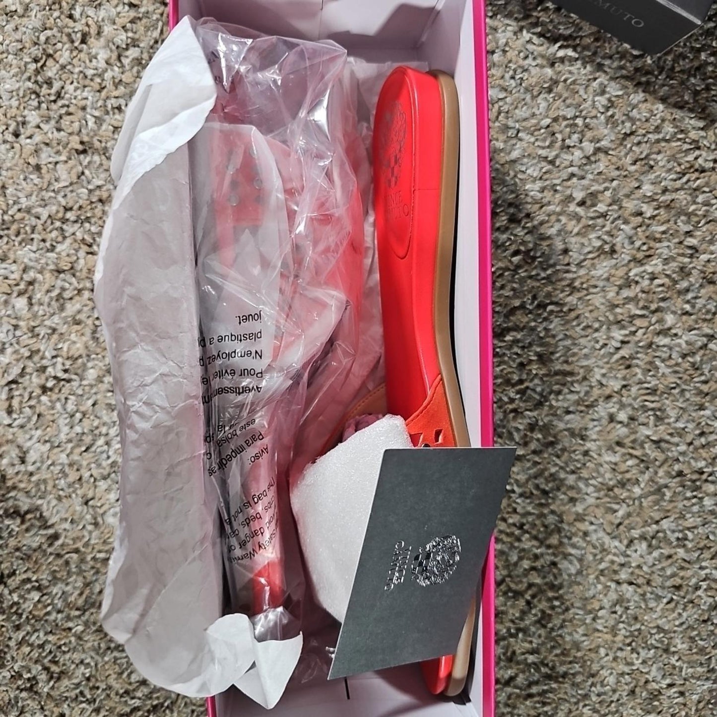 vince camuto vc-endana blood orange sandals 8.5M NIB
