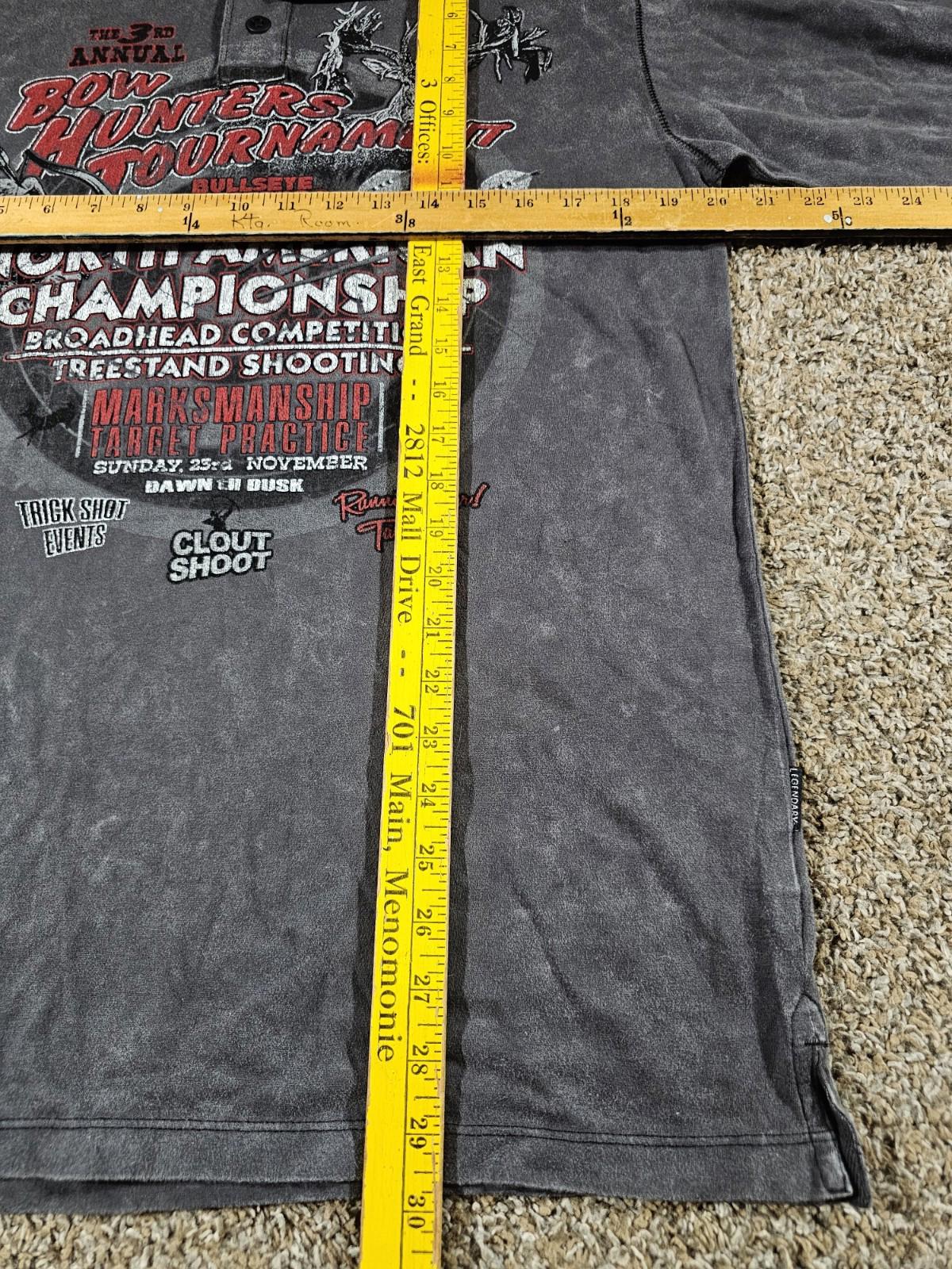 Legendary Whitetails Bow Hunters Tournament S Henley NWT NWD