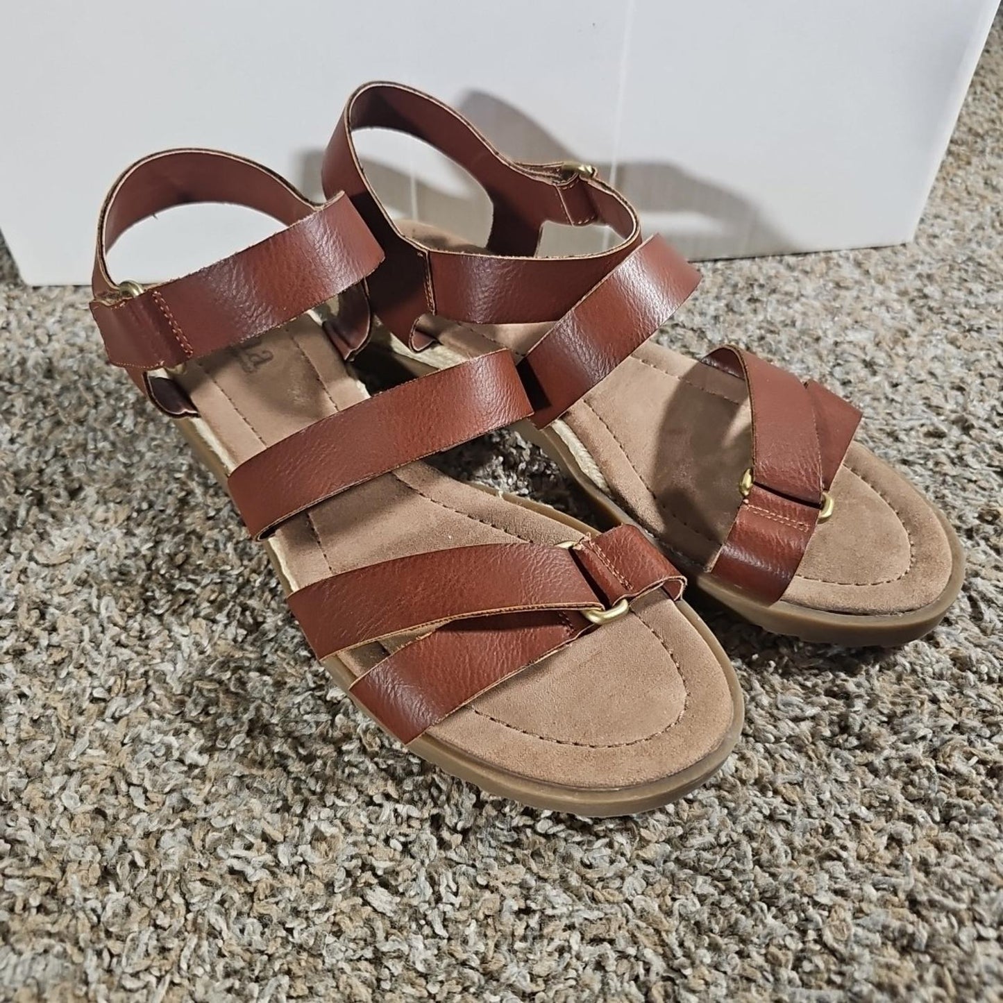 A.n.a A New Approach Burbank Strap Sandals Brown 8.5