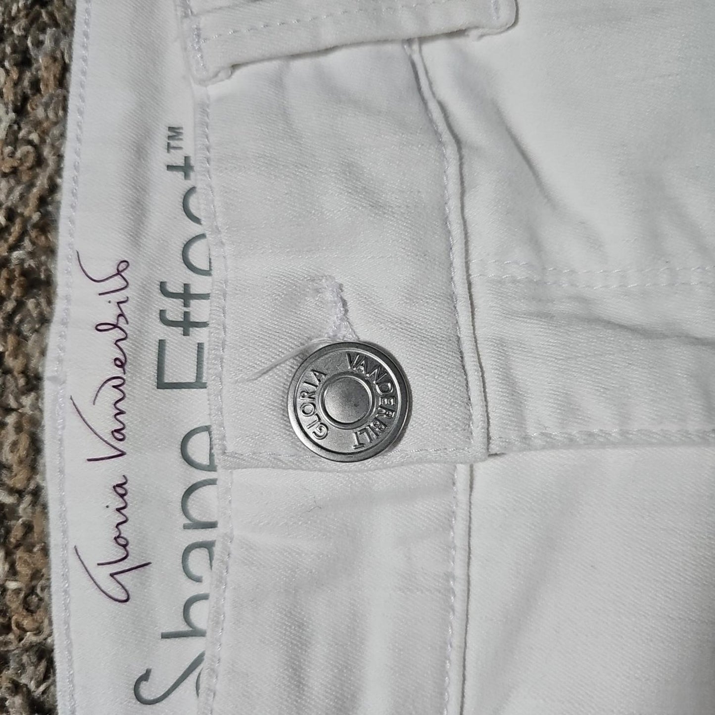 Gloria Vanderbilt Tummy Sculpt Ankle Boot Sz 10 White Jeans