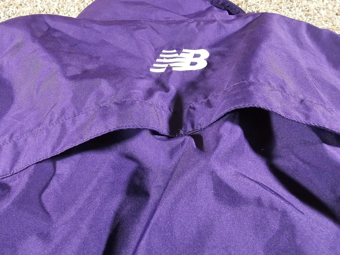 Full Zip Purple New Balance Jacket Vented Zip Pockets LARGE