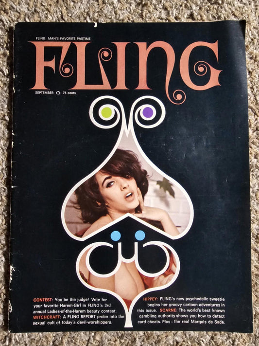 Fling Mans Favorite Past Time Mens magazine September 1968
