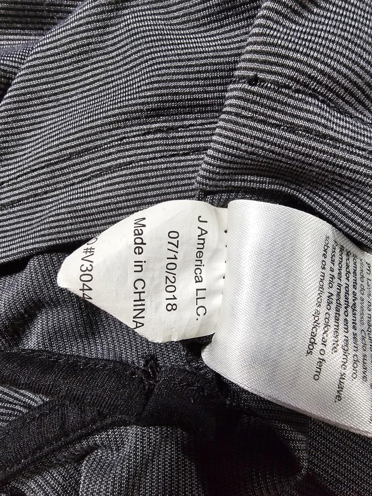 J America Large Gray John Deere Striped Polo Shirt