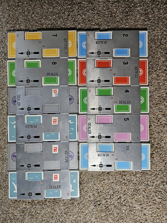 Vintage J-R Official Duplicate BRIDGE BOARDS Set of 11 USA Made