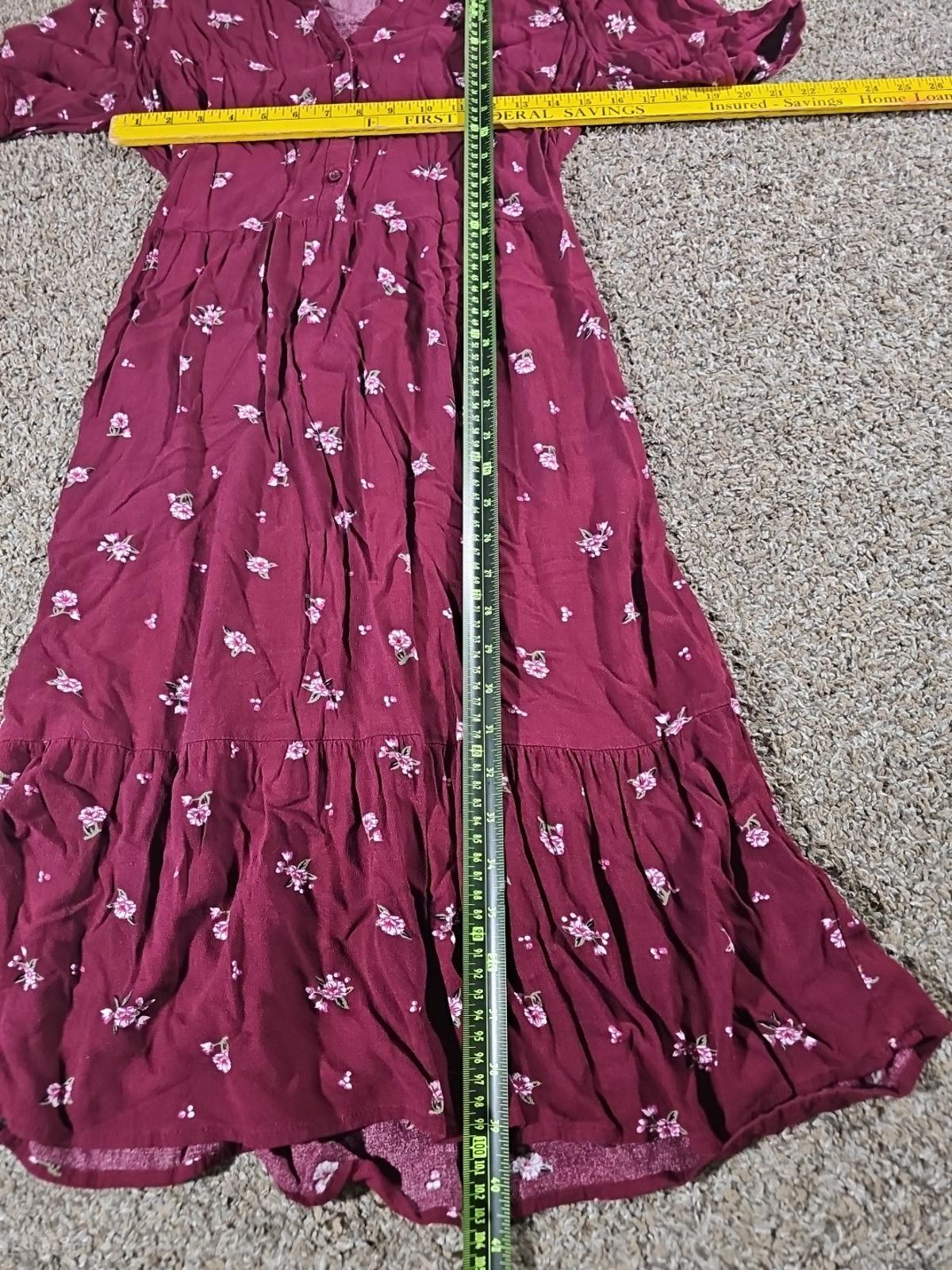 Old Navy Dress Red Floral Sz S