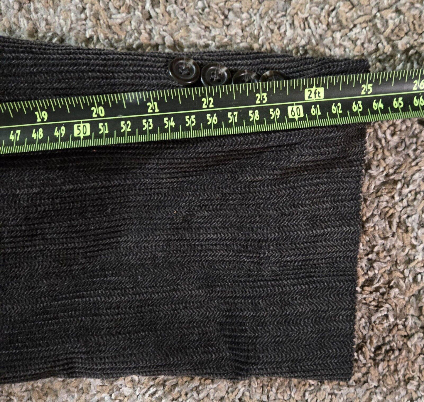 Chaps Two-Button Black Blazer Corduroy Jacket Sz 44L HR