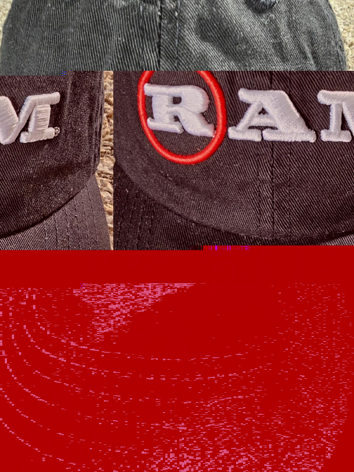 Ram Strapback Baseball Cap - Black Dodge Adjustable Hat