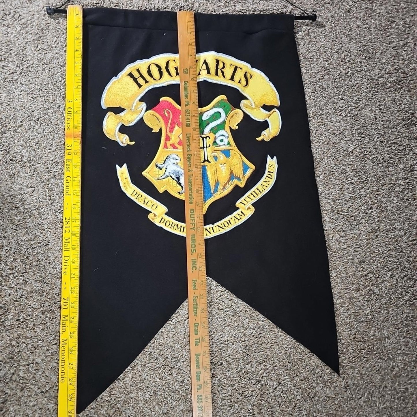 Harry Potter Hogwarts 30"x18" Banner School Flag Movie Wall Decor 2017