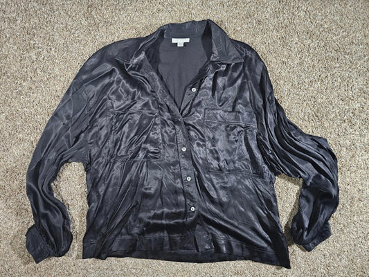 Topshop US10 Black Button up