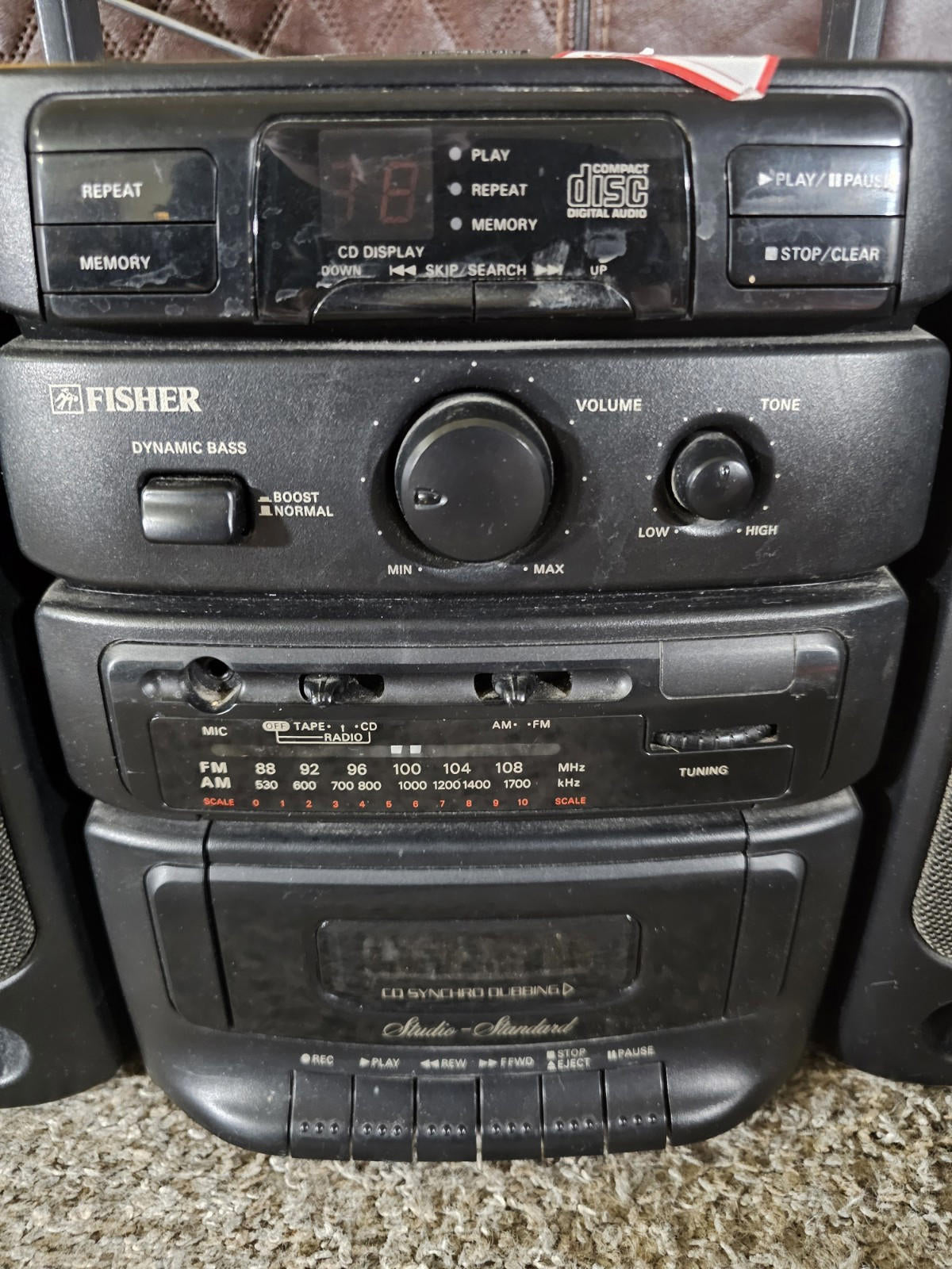 FISHER PH-D310 AM/FM Cassette CD Player Boombox