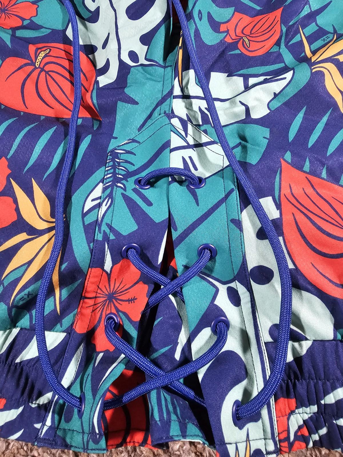 Tomboy X 2X Floral Drawstring Swimtrunks