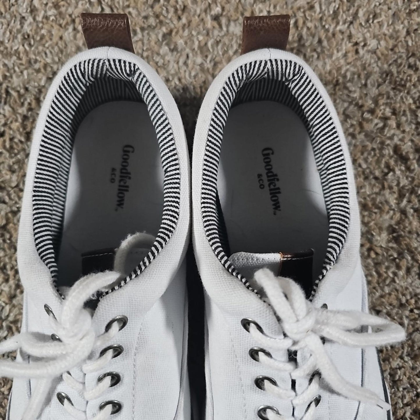 Goodfellow Casual Docksider Boat Shoes White Sz 7