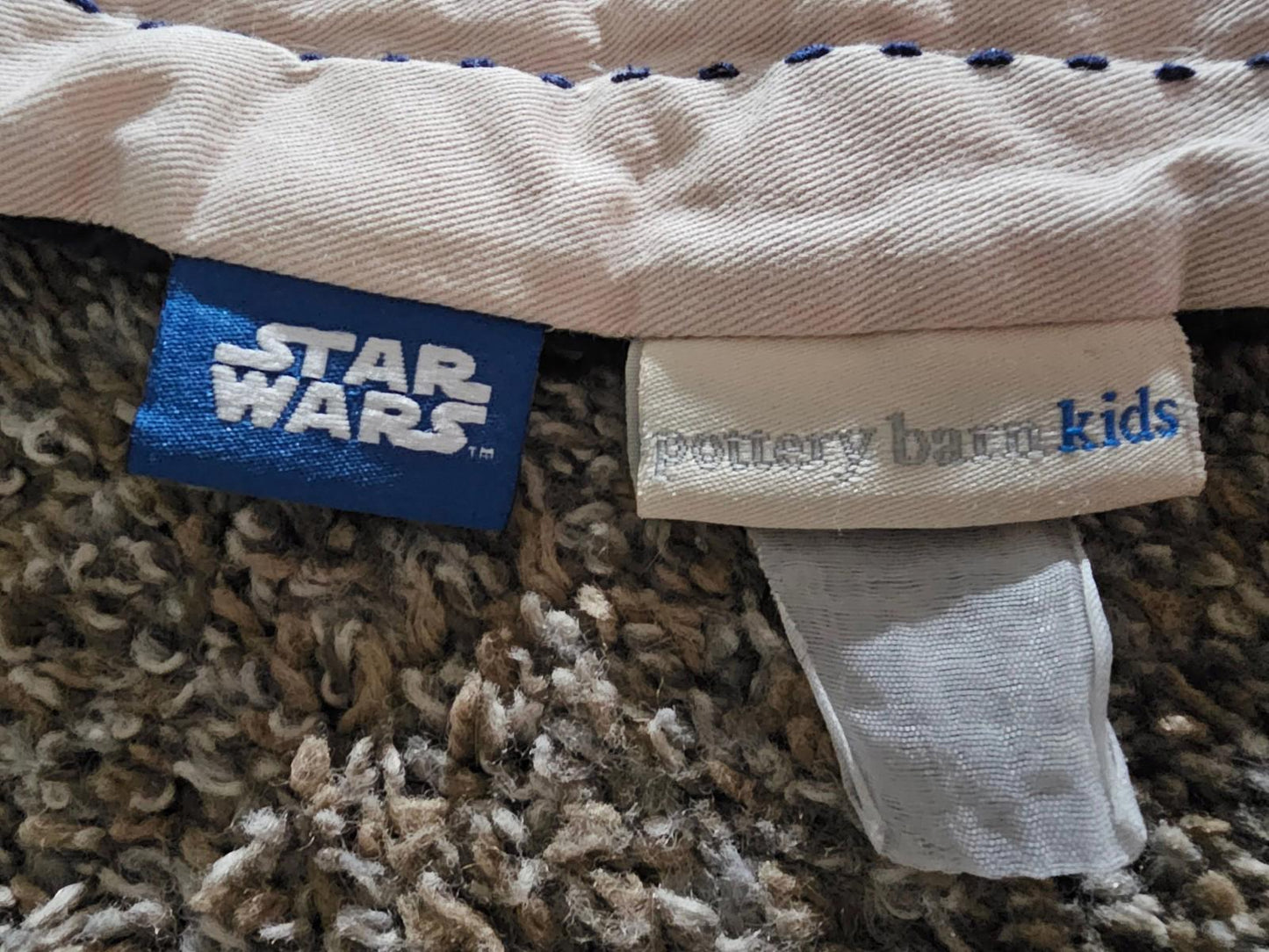 Star Wars Quilt Twin Pottery Barn Kids X-Wing Tie Fighter Gray Blue Lucasfilm