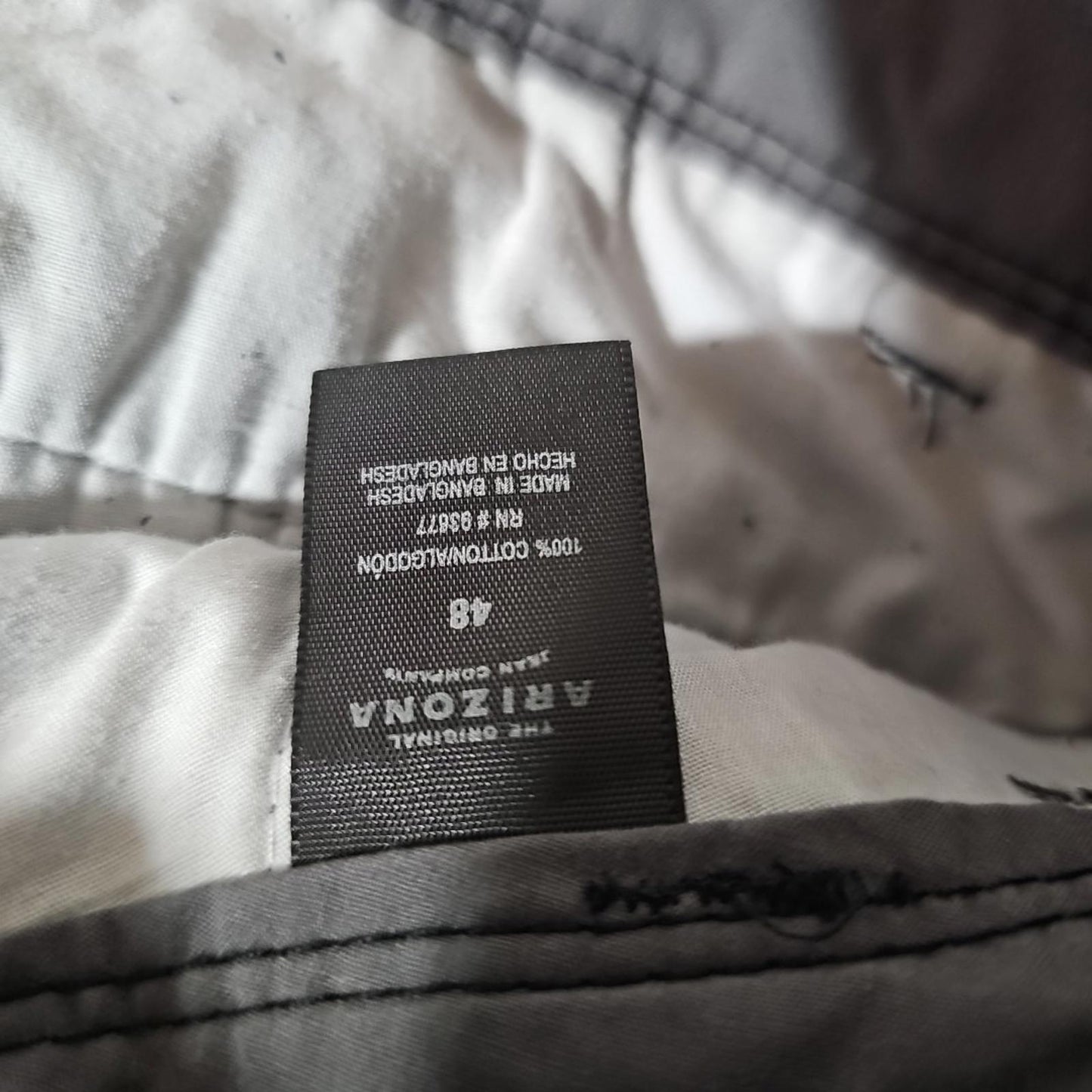 Arizona Jeans Sz 48 Black Cargo Shorts
