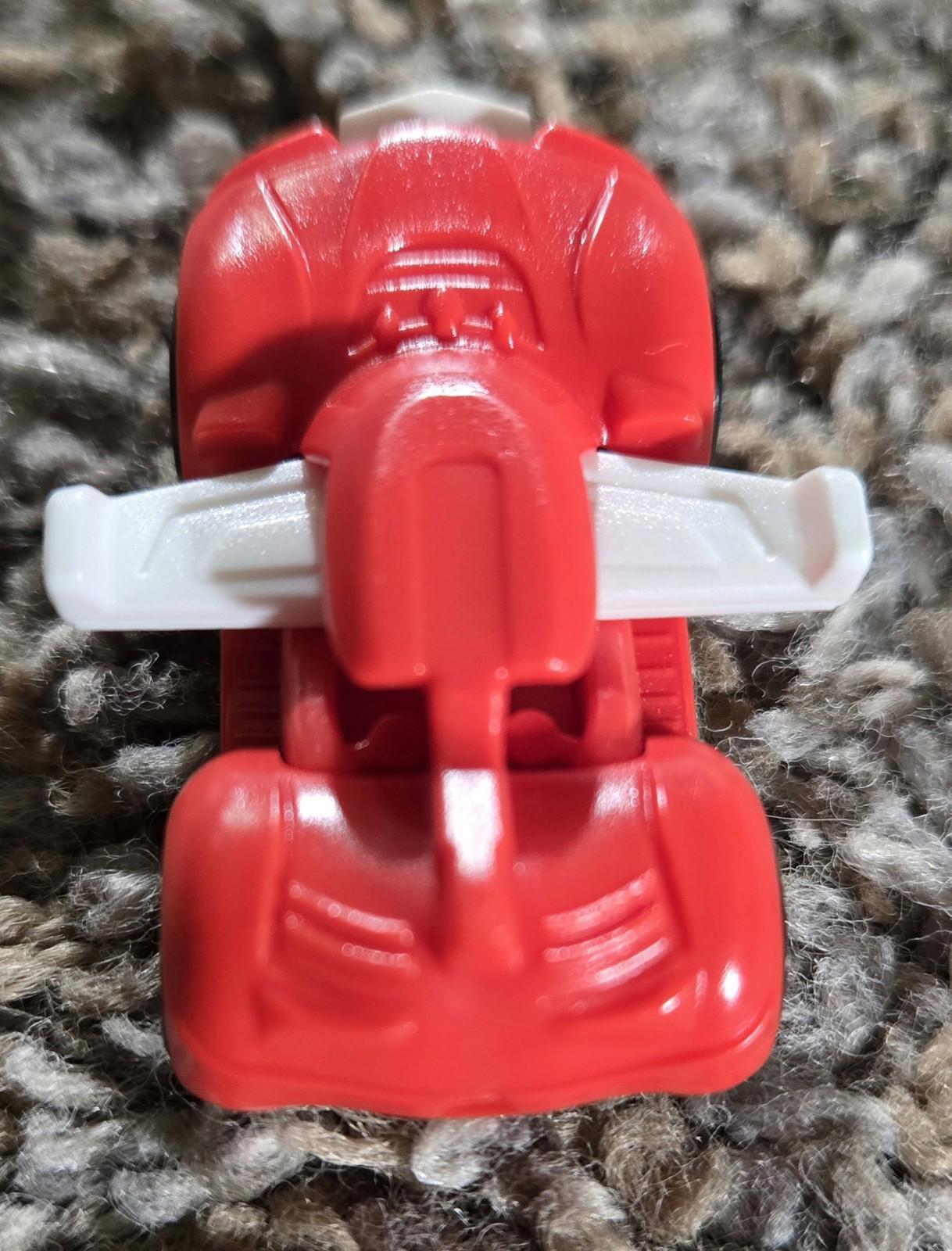 Kinder Joy Egg Toy Hot Rod Red And White Car.